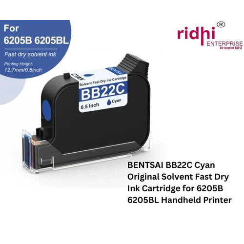 Bentsai Bb22C Cyan Original Solvent Fast Dry Ink Cartridge